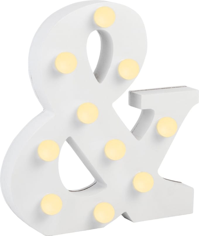 Verlichting | LED Letter | Vorm: & | Afmeting: 16x11cm