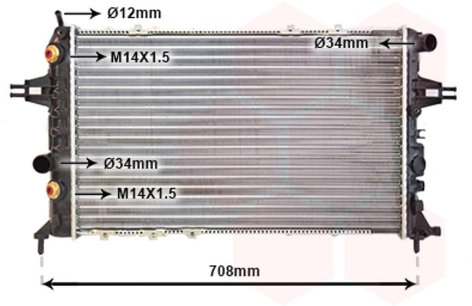 Van Wezel - RADIATOR VOOR OPEL ASTRA G 1998-2004 09119483