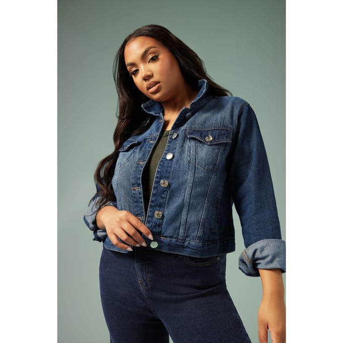 Yours Denim Jack In Indigoblauw Size 46