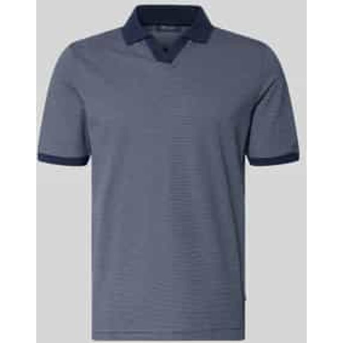 regular fit poloshirt van katoen met V-hals