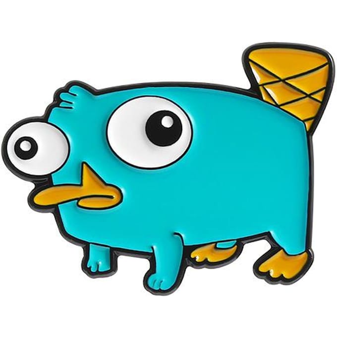 Schattige Groene Lelijk Eend Vormige Broche, Creatieve Cartoon Persoonlijkheid Klein Monster Eend Pin Badge blauw