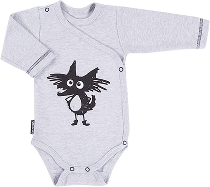 Eevi- babyrompertje - 100% katoen - grijs 62