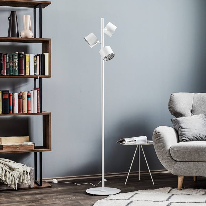 ALDEX Vloerlamp Bot, wit, 3-lamps