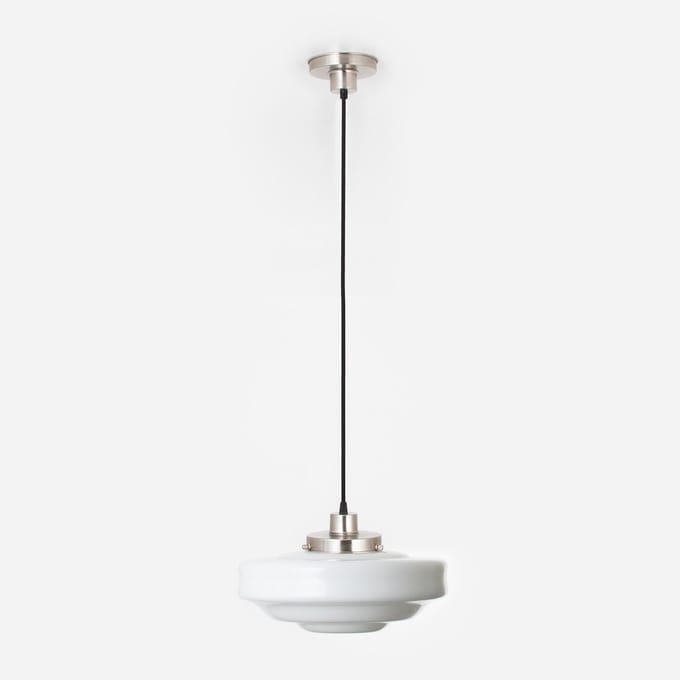 Hanglamp aan snoer Siegfried 20's Matnikkel - Art Deco Trade