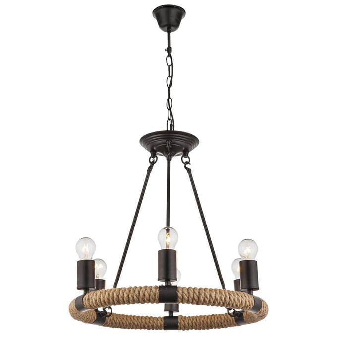 Hanglamp - zwart - Ulleu - metaal - Ø 50cm - E27 - 69029-6 - Globo