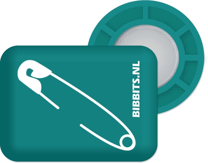 Bibbits hardloopmagneten | Safety pins Petrol