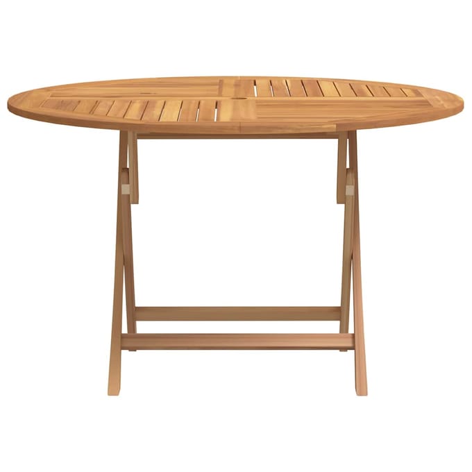 vidaXL - Tuintafel - inklapbaar - Ø - 110x75 - cm - massief - teakhout