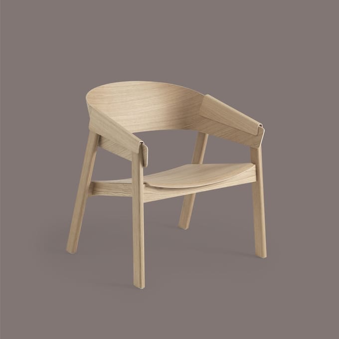 Muuto - Cover Lounge Stoel - eiken - bruin