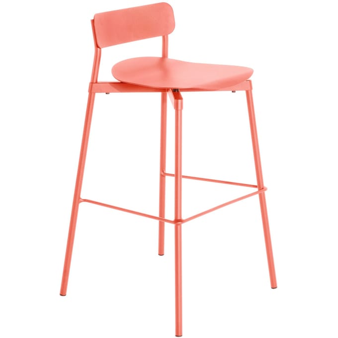 Petite Friture Fromme Barkruk - koraal - Zithoogte 75 cm