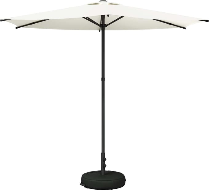 vidaXL - Tuinparasol - met - voet - Rechthoekig - 2,7 - x - 2,7 - m - Polyester