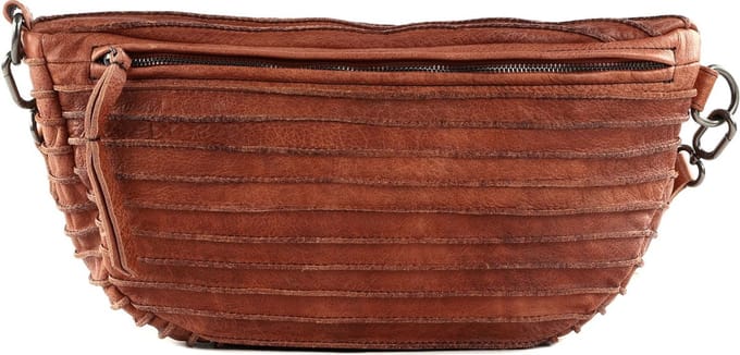 FREDsBRUDER Leren Gordeltas Riffel Beltbag Rustic Orange Terracotta