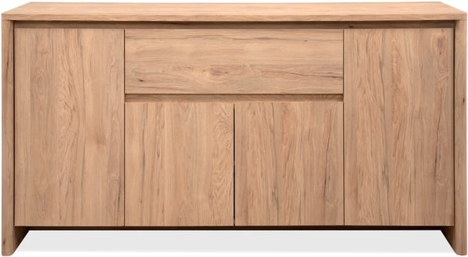 CALICOSY - Dressoir 4 deuren 1 lade houtlook L165 cm - SOREN