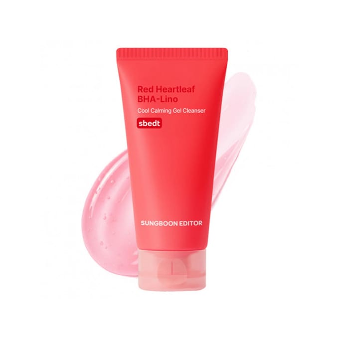 Sungboon Editor Rood Hartjesblad BHA-Lino Koel Kalmerende Gel Reiniger 120g red