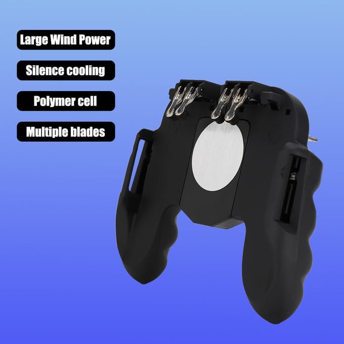 Manette de jeu pour téléphone portable Joystick Ventilateur de refroidissement Dissipation Gamepad black