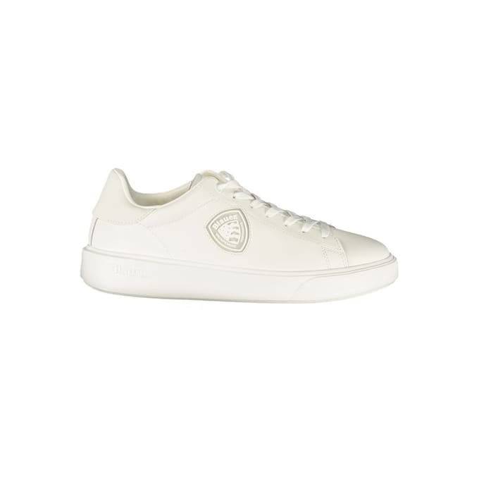 Blauer Witte Polyurethaan Heren Sneaker