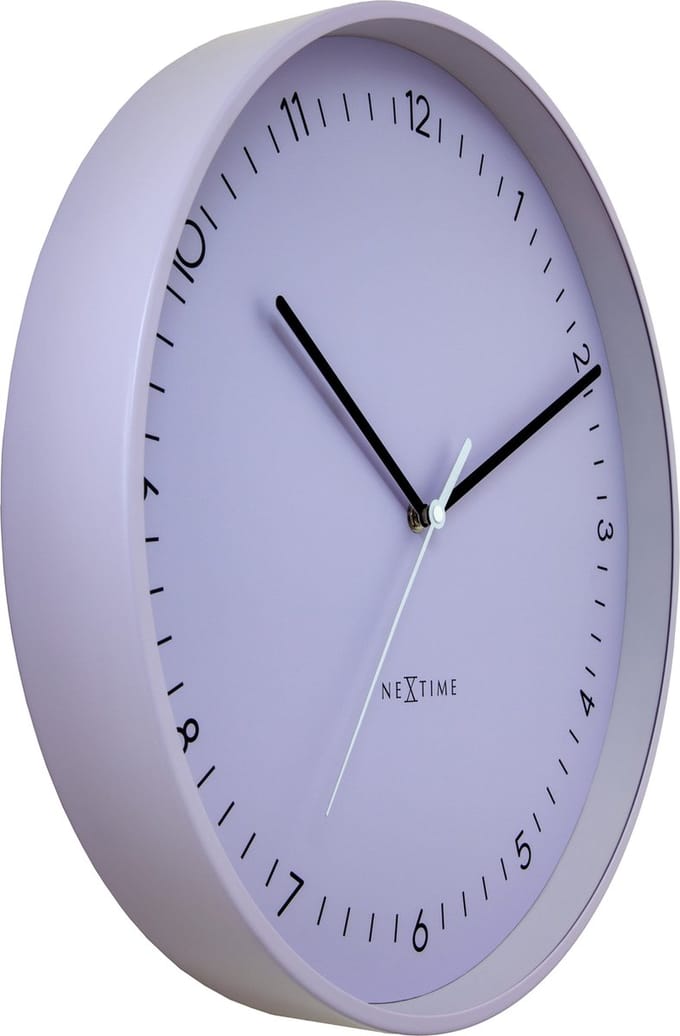 NeXtime Berlin L – Wandklok – 40 cm – Metaal – Lavendel – Stil