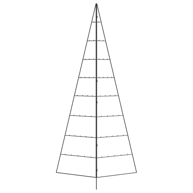 vidaXL - Kerstdecoratie - kerstboom - 210 - cm - metaal - zwart