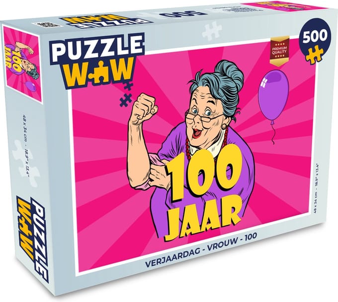 Puzzel Verjaardag - Vrouw - 100 - Legpuzzel - Puzzel 500 stukjes