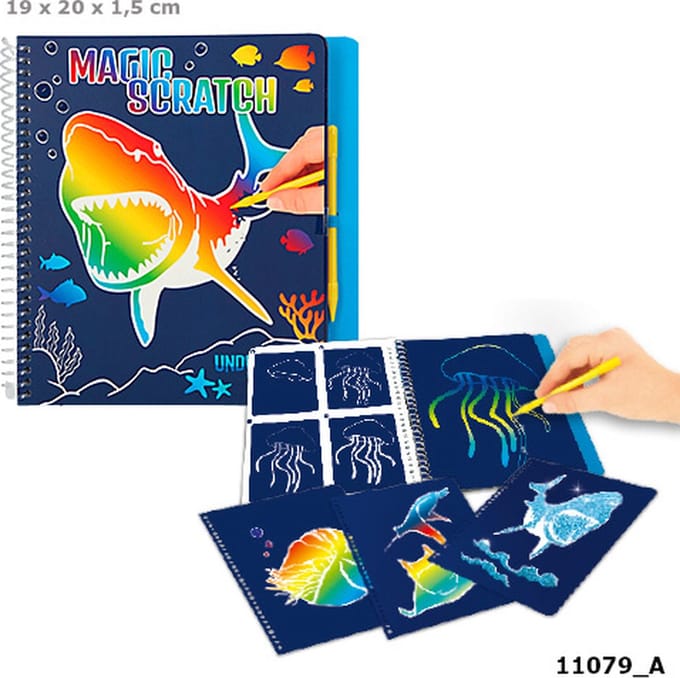 Dino World - Magic-Scratch Book - Underwater (411079) /Arts and Crafts