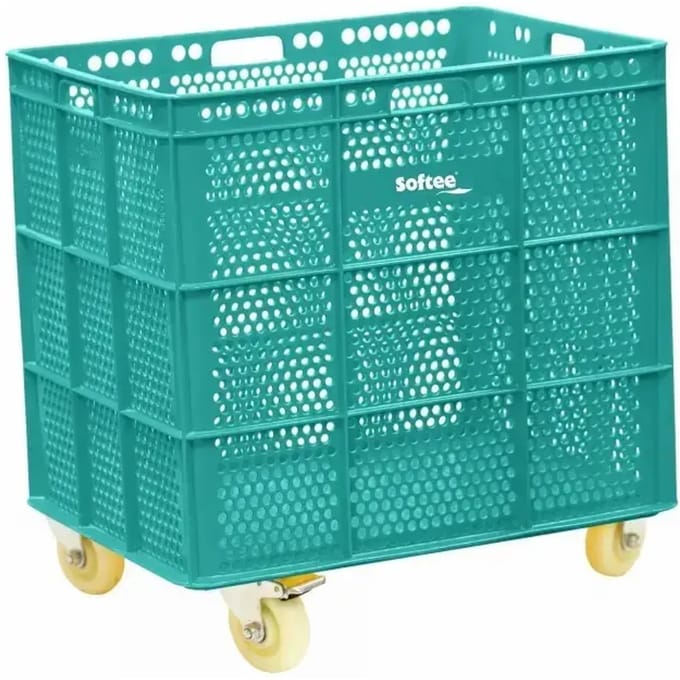 Softee Pu Mand Met Wielen Groen 47.5x53.5x62 cm