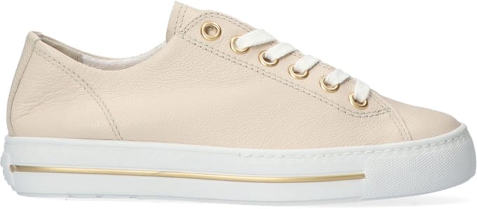 Paul Green 4704 Lage sneakers - Leren Sneaker - Dames - Beige - Maat 35,5