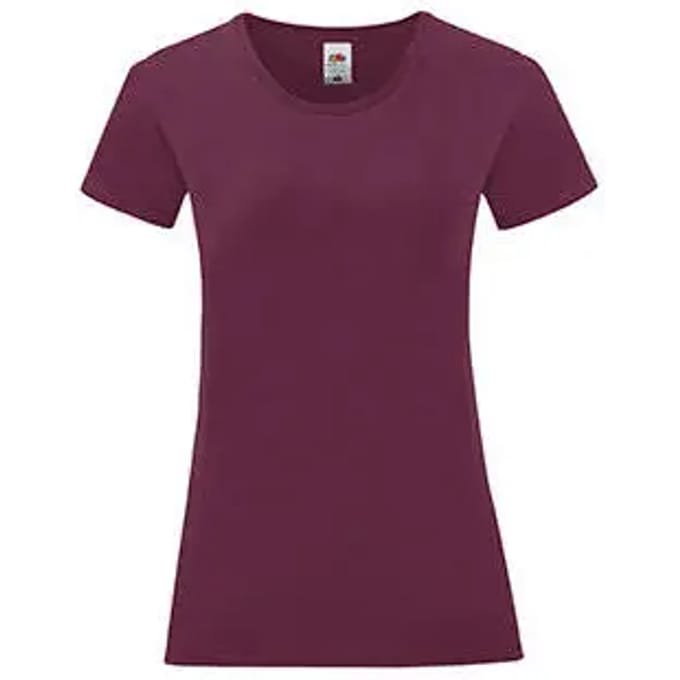 Dames-T-shirt Fruit of the Loom Iconic 150