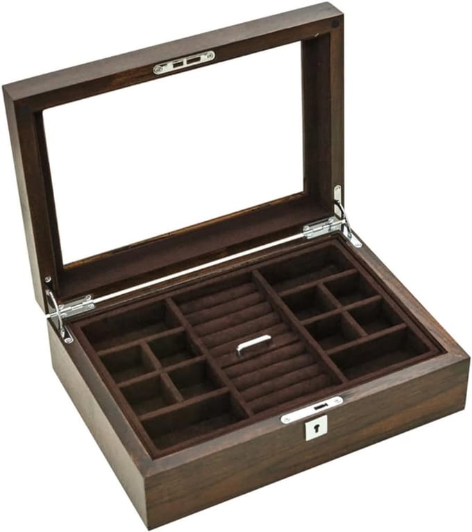 Juwelendoos - Sieraden organizer - Sieraden opbergen - Dubbele laag - 30x22x10 cm - B