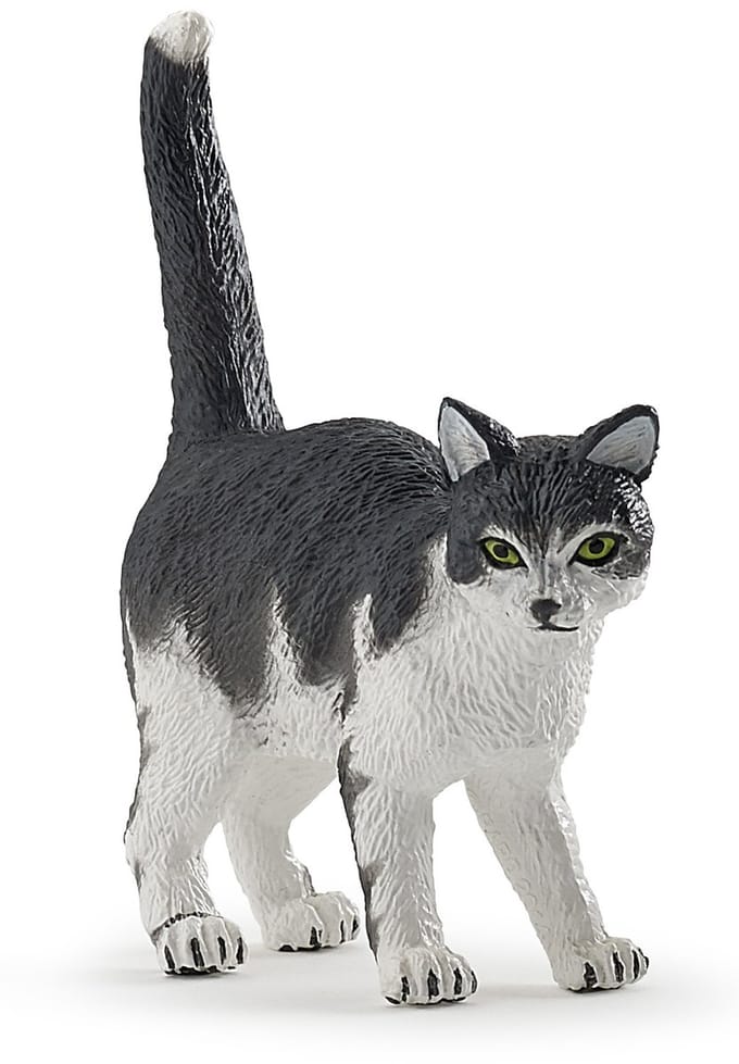 Speelfiguur - Kat - Zwart wit*