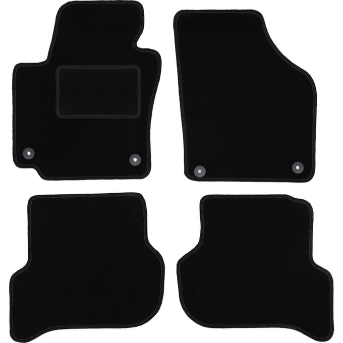 Zwarte veloursmatten voor: Volkswagen Golf Plus minivan (2005-2014)