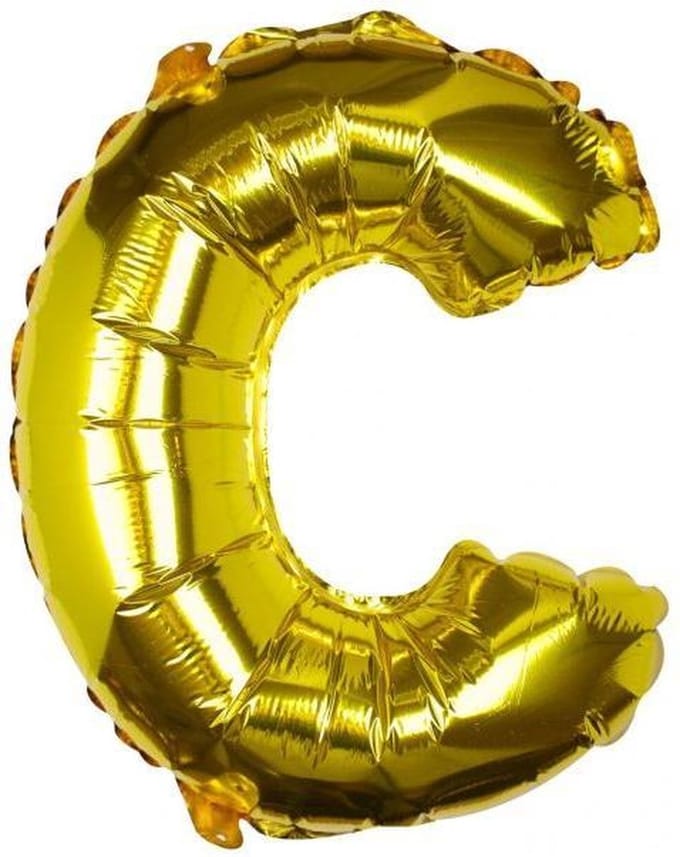 Ginger Ray Pick & Mix - Folieballon letter C - goud