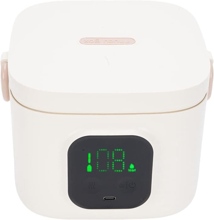 Elektrische Lunchbox - Voedselwarmer Draagbaar - Maaltijden Opwarmen - USB Verwarmd - 800 ml - Grijs