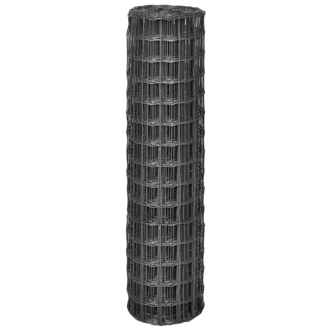 vidaXL - Draadhekken - PVC-gelaagd - ijzer - Grijs