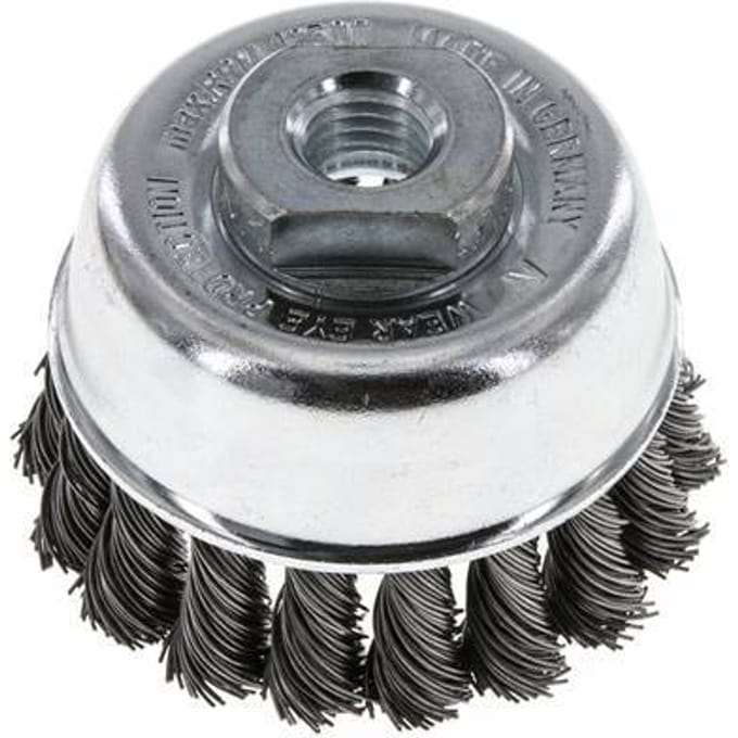 Komborstel 65mm (M 14X2) Staaldraad 0,5mm (18xGevlochten)