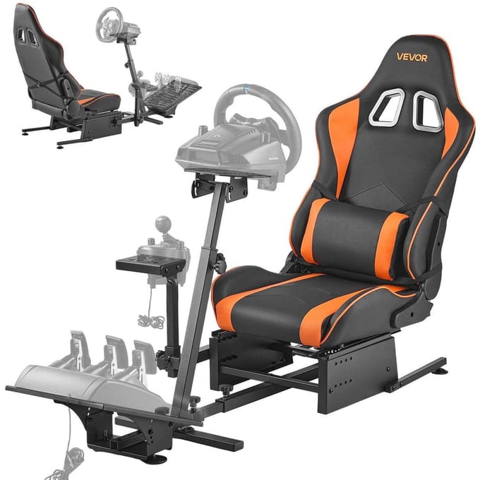 Race Wielstandaard, Robuuste Simulator Cockpit Stuurwielstandaard, Geschikt voor Logitech G25, G27, G29, G920, G923, Thrustmaster T300RS, TX F458, T500RS,