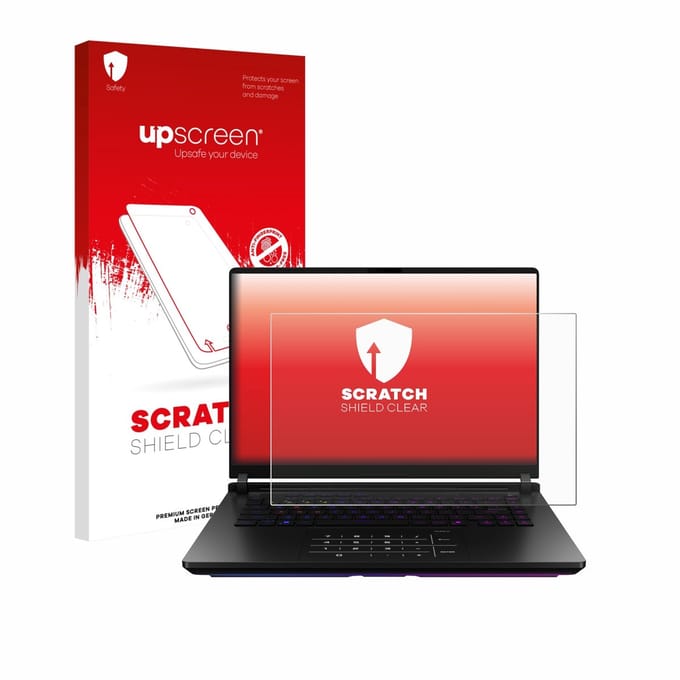 upscreen - Screenprotector voor ASUS ROG Strix SCAR 18 2025 - Folie Beschermfolie transparant