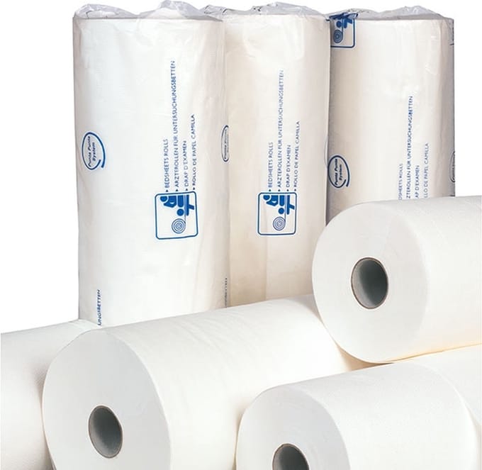 Mediware Onderzoekbankpapier 59 cm x 150m   4 Rollen