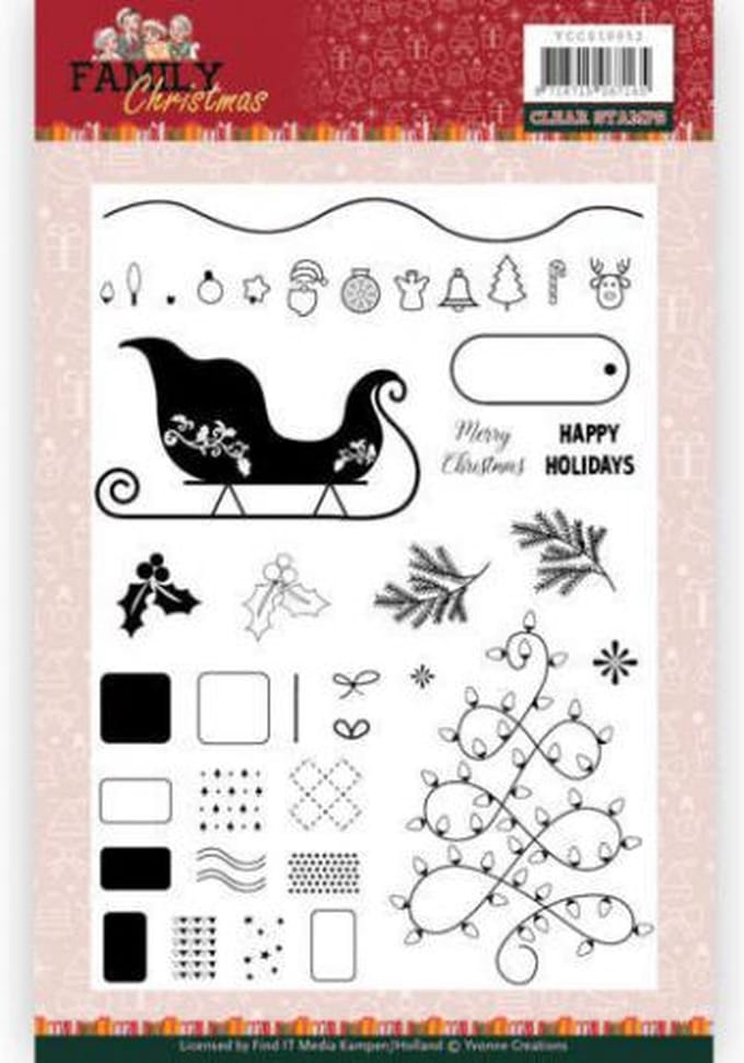 Yvonne Creations - Clearstamp - Family Christmas - YCCS10052