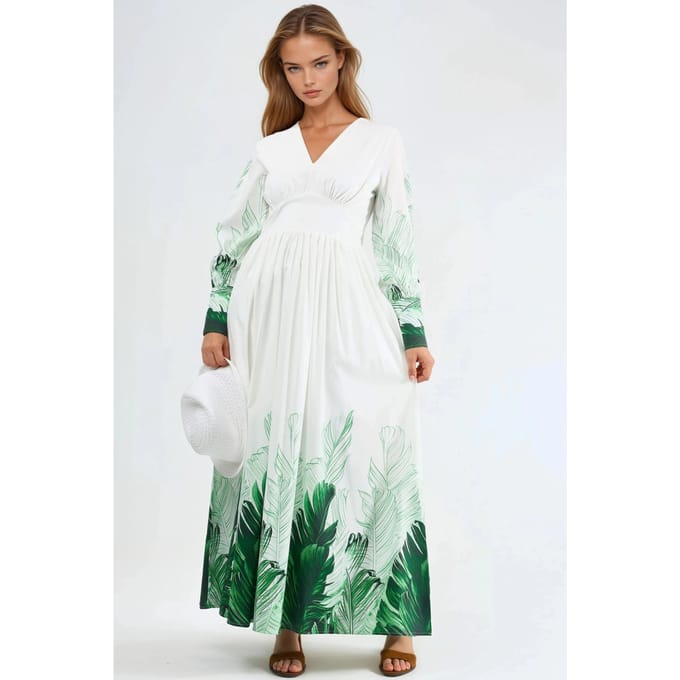 Tropisch Bloemenprint Maxi Jurk