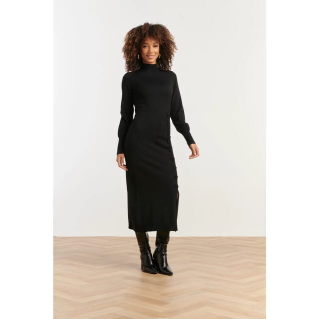 Smashed Lemon Damesgebreide jurk met lurex |
