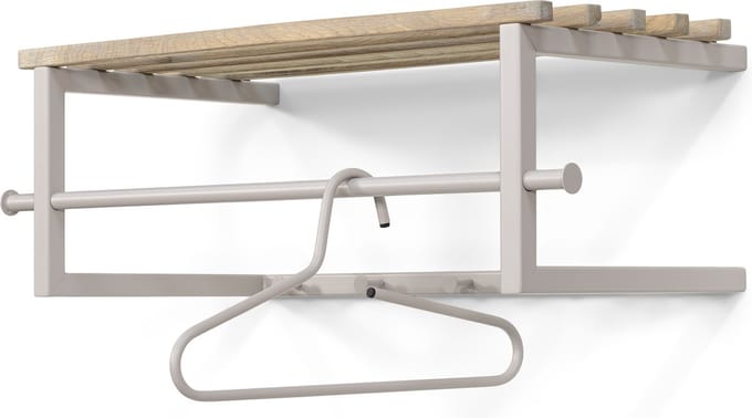 Spinder Design kapstok Marco - Silky Taupe / Eiken - 5 haken - Staal