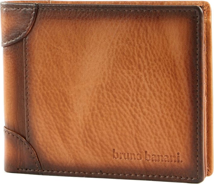 bruno banani Leren Portemonnee Wallet Cognac Bruine