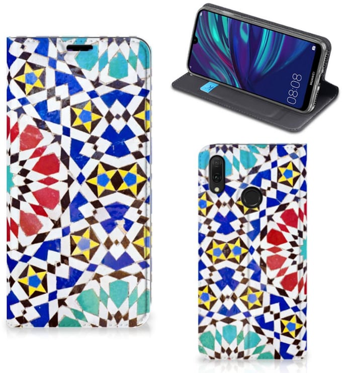 Huawei Y7 hoesje Y7 Pro (2019) Standcase Mozaïek