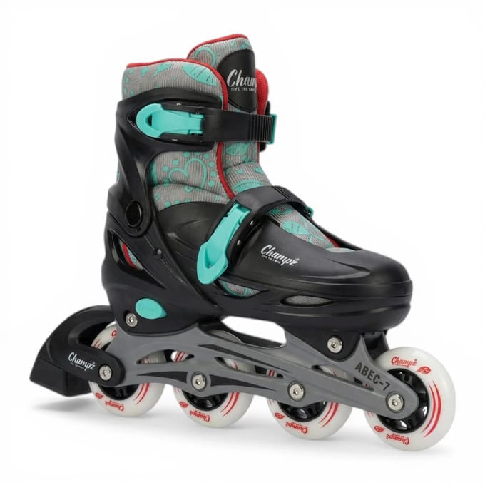 Verstelbare Kinder Skeelers 30-33 EU – Beginners – Zwart – Champz