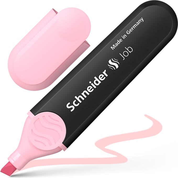 Schneider markeerstift - tekstmarker - Job pastel - roze - 1 stuks - S-1529