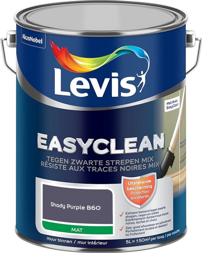 Levis - Easyclean Tegen Zwarte Strepen Mix - Shady Purple B60 - Mengverf - 5 L