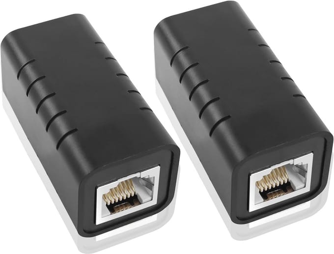 RJ45 Ethernet Overspanningsbeveiliging 2-Pack - Netwerk Koppeling voor Routers en Laptops