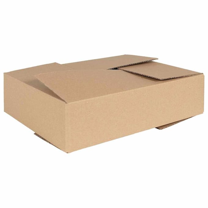 vidaXL - Vouwdoos - met - opslag - 50 - st - Naturel - 40 - x - 30 - x - 10 - cm - Karton