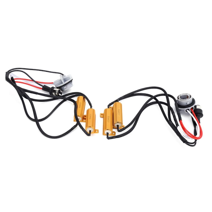 2 stuks 1157 LED Decoder 50W Belastingsweerstand Knipperfoutvrije Annuleerder voor Auto Koplamp Mistlamp DRL black