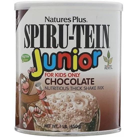 Nature's Plus- Spiru-Tein Junior, Voedzame Dikke Shake Mix, Chocolade, 1 lb (450 gram)