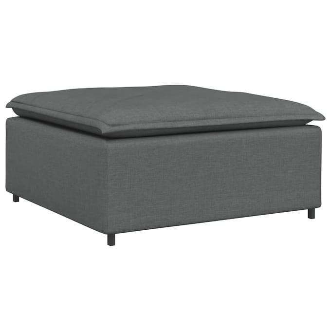 vidaXL - Modulaire - voetenbank - module - 100x100x48 - cm - donkergrijs